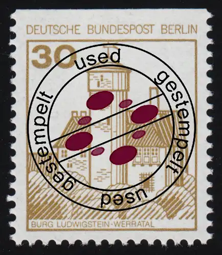 534C Burgen und Schlösser 30 Pf Ludwigstein, neue Fluoreszenz, O