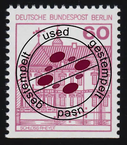 611D Châteaux et château 60 Pf Rheydt, ancienne fluorescence, O