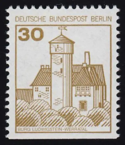 534D Burgen und Schlösser 30 Pf Ludwigstein, neue Fluoreszenz, **