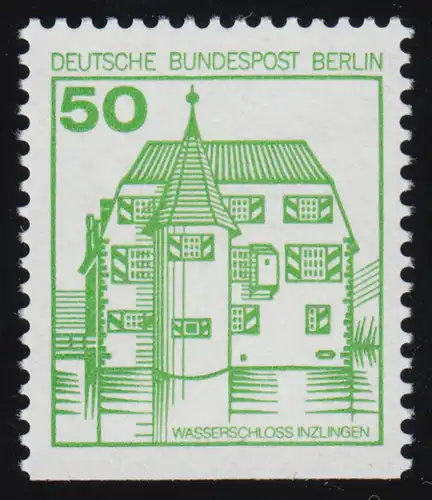 615D Burgen und Schlösser 50 Pf Inzlingen, alte Fluoreszenz, **