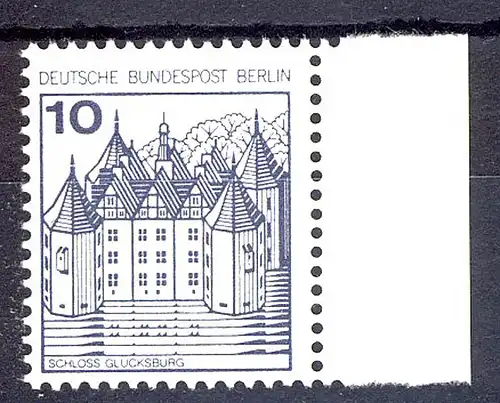 532 châteaux et schl. 10 Pf bord de page re. ** frais de port