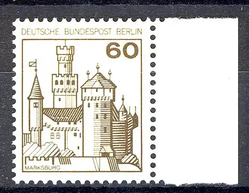 537 Châteaux et château 60 Pf bord de page re. ** frais de port