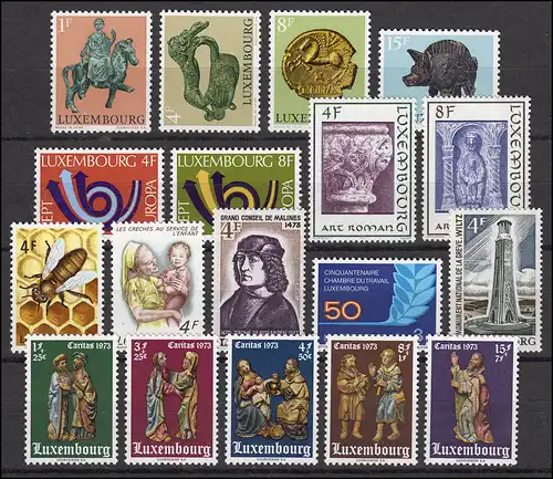 858-875 Luxemburg Jahrgang 1973 komplett, postfrisch