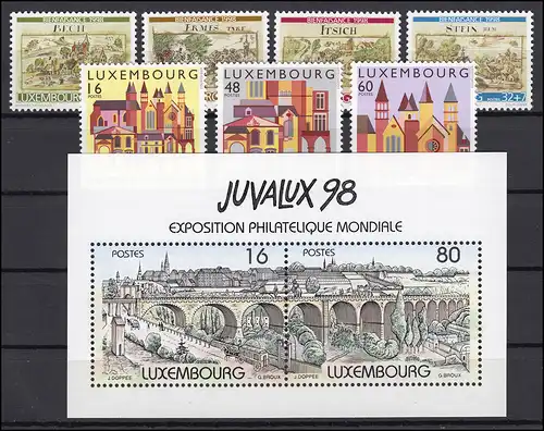 1437-1465 Luxembourg année 1998 complète, frais de port