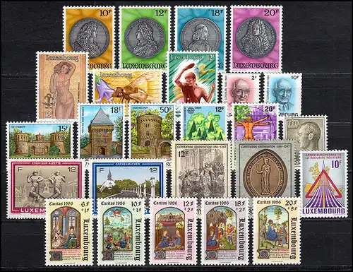 1143-1167 Luxembourg année 1986 complète, frais de port