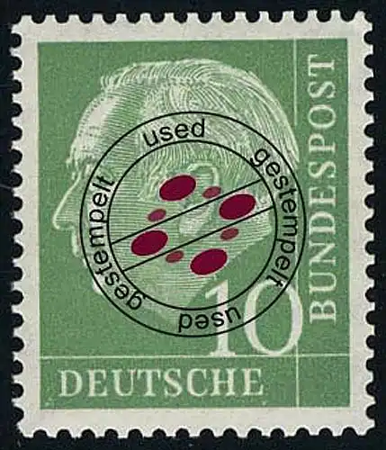 183 Heuss 10 Pf O gestempelt