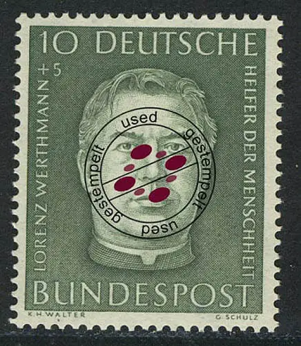 201 Lorenz Werthmann 10+5 Pf O Tamponné