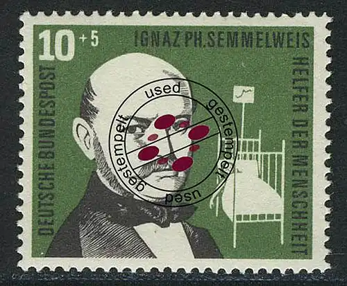 244 Soins des enfants 10+5 Pf Semmelweis O Tamponné