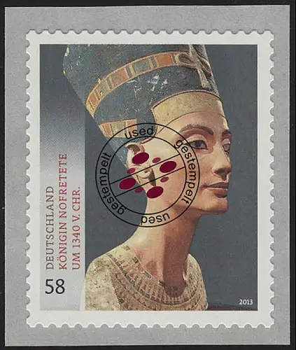 2994 Museumsschätze: Nofretete-Büste, SELBSTKLEBEND, gestempelt O