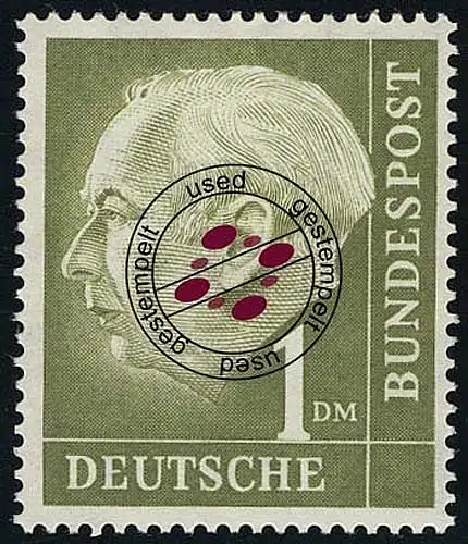 194 Heuss 1 DM O gestempelt