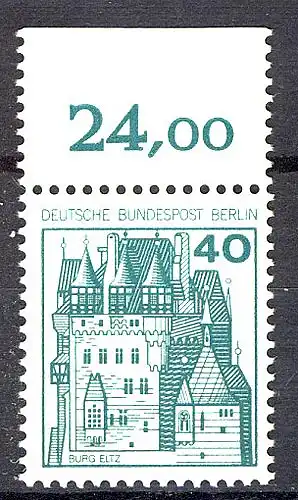 535 Burgen u.Schl. 40 Pf Oberrand ** postfrisch