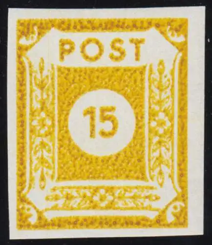 47A chiffres 15 pfennig - pièce centrale complète, frais de port **