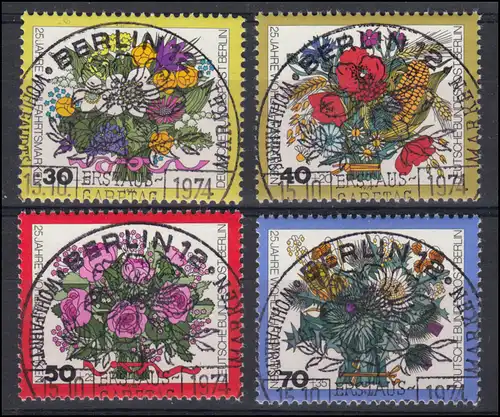 573-576 Wofa Blumensträuße 1974 - Satz mit Vollstempel ESSt BERLIN