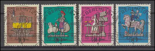 348-351 Wofa figures en étain 1969 - Série avec cachet complet ESSt BERLIN