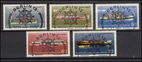 483-487 Berlin Schifffach 1975 - Lot plein cachet ESSt BERLIN
