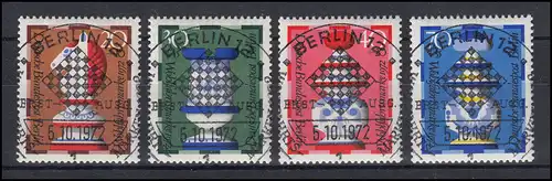 435-438 Wofa Schachfiguren 1972 - Satz mit Vollstempel ESSt BERLIN