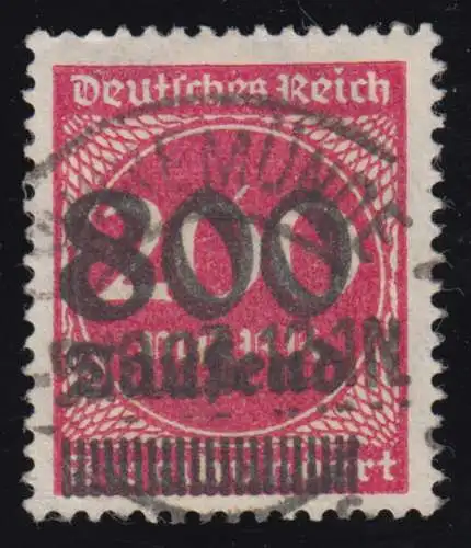 303 Aufdruck 800 Tausend a. 200 Mark - gestempelt, Befund Tworek BPP einwandfrei