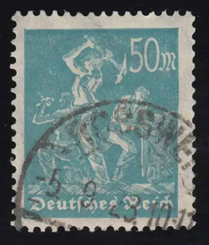 245 ouvriers 50 mark - cacheté ROSSWIN 5.9.23, résultat Fleurer BPP e . ©