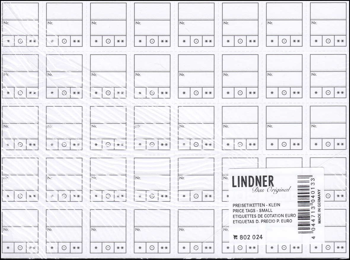 Lindner Preisetiketten Klein 20 X 22 Mm Rand Packung Mit 1000 Stuck Nr 180084 Oldthing Zubehor Sonstiges