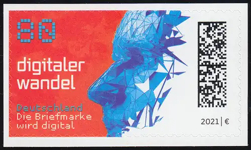 3592 Digitaler Wandel, selbstklebend auf neutraler Folie, ** postfrisch