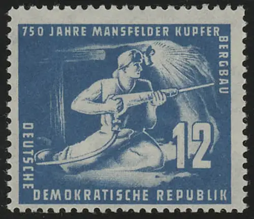 273a Kupferschieferbergbau 12 Pf, postfrisch ** geprüft