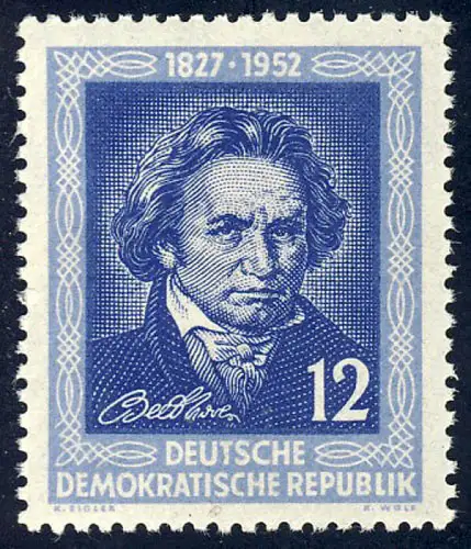 300 Ludwig van Beethoven 12 Pf, postfrisch **
