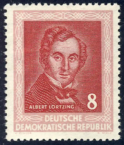 309 Résistant à la main 8 Pf Albert Lortzing **