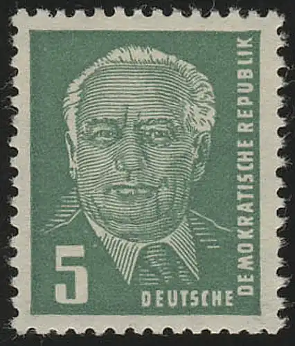 322zb XII Wilhelm Pieck 5 Pf Wz.2 XII ** geprüft