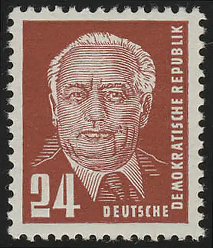 324vb YI Wilhelm Pieck 24 Pf Wz.2 YI ** postfrisch geprüft