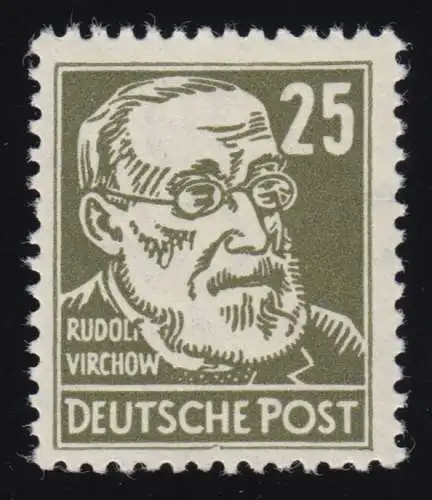 334z XI Rudolf Virchow 25 Pf Wz.2 XI ** frais de port