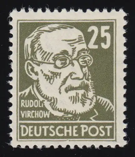 334z XI Rudolf Virchow 25 Pf Wz.2 XI ** postfrisch