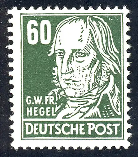 338 Georg Hegel 60 Pf, postfrisch **