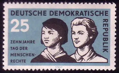 670 Menschenrechte 25 Pf **