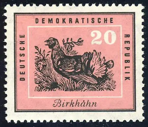 701 Vögel Birkhuhn 20 Pf **