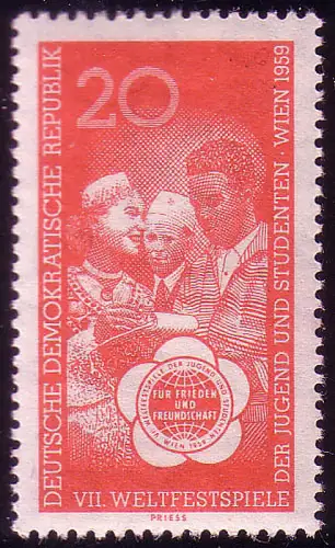 705 Festival du monde 20 Pf **