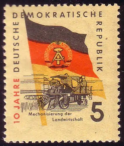 722 10 Jahre DDR Mähdrescher 5 Pf**