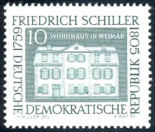 733 Friedrich Schiller 10 Pf **