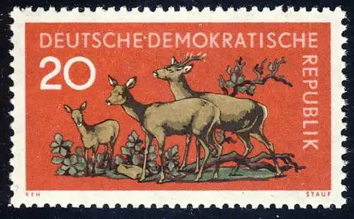 739 Animaux forestiers Rehe 20 Pf **