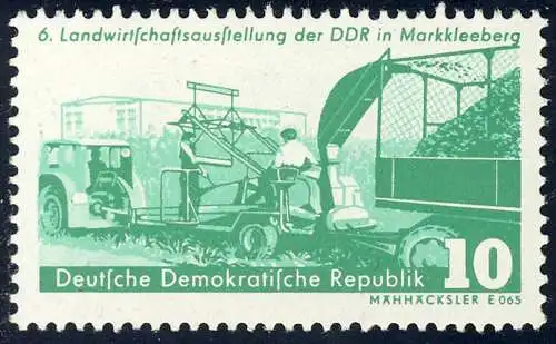 629 Landwirtschaftsausstellung Mähhäcksler 10 Pf **