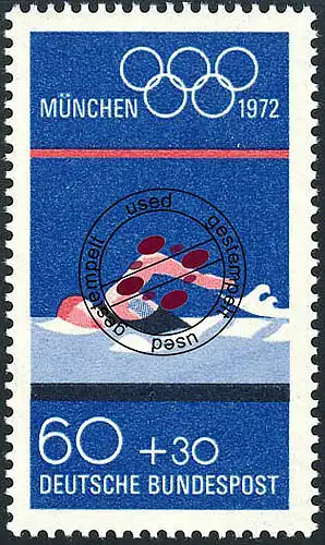 722 Olympische Sommerspiele 60+30 Pf Schwimmen O