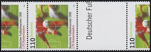 2010ZS Fußballmeister FC Kaiseralautern 1998 -  Marke mit Zwischensteg **