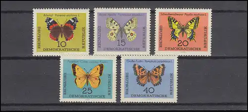 1004-1008 Schmetterlinge 1964 - Satz **, Sperrwert 1008 geprüft Schönherr BPP