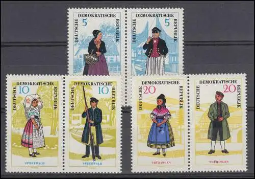 1074-1079 Populaire 1964 - 3 ZD **, toutes les valeurs vérifiées Schönherr BPP