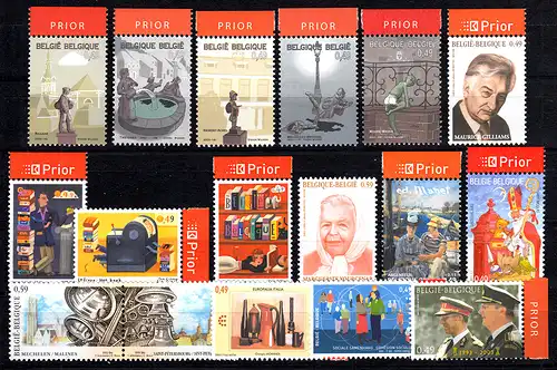 3195-3277 Belgien-Jahrgang 2003 komplett, postfrisch **