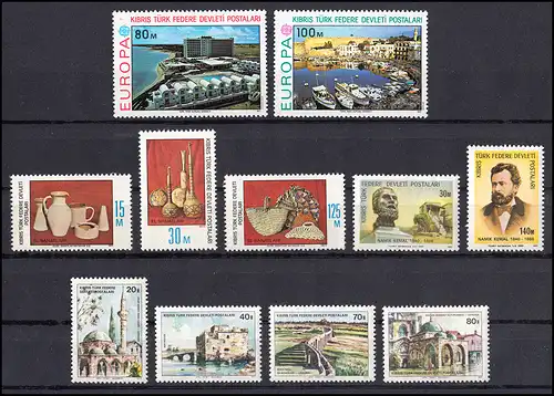 41-51 Zypern (türkisch) Jahrgang 1977 komplett, postfrisch