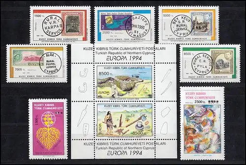 370-391 Chypre (turque) millésime 1994 complet, frais de port