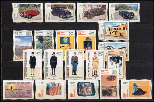 532-551 Chypre (turque) millésime 2001 complet, frais de port
