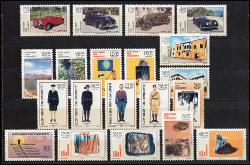 532-551 Chypre (turque) millésime 2001 complet, frais de port