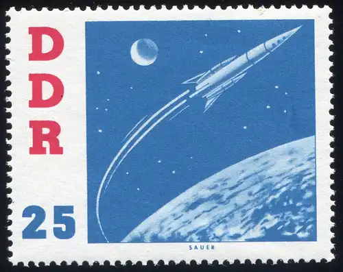 867I Kosmonaut Titow 25 Pf: fünf Sterne im unteren Sternbild, Feld 22, **