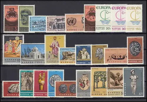 261-286 Chypre (grec) millésime 1966 complet, frais de port